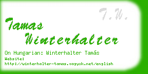 tamas winterhalter business card