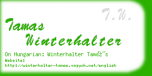 tamas winterhalter business card